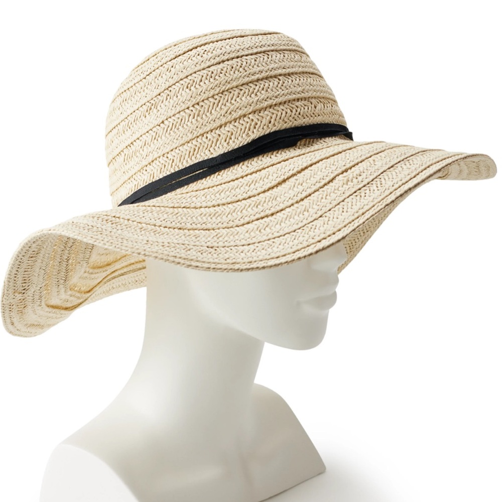 L C Lauren Conrad Women’s Straw Floppy Cream Hat
